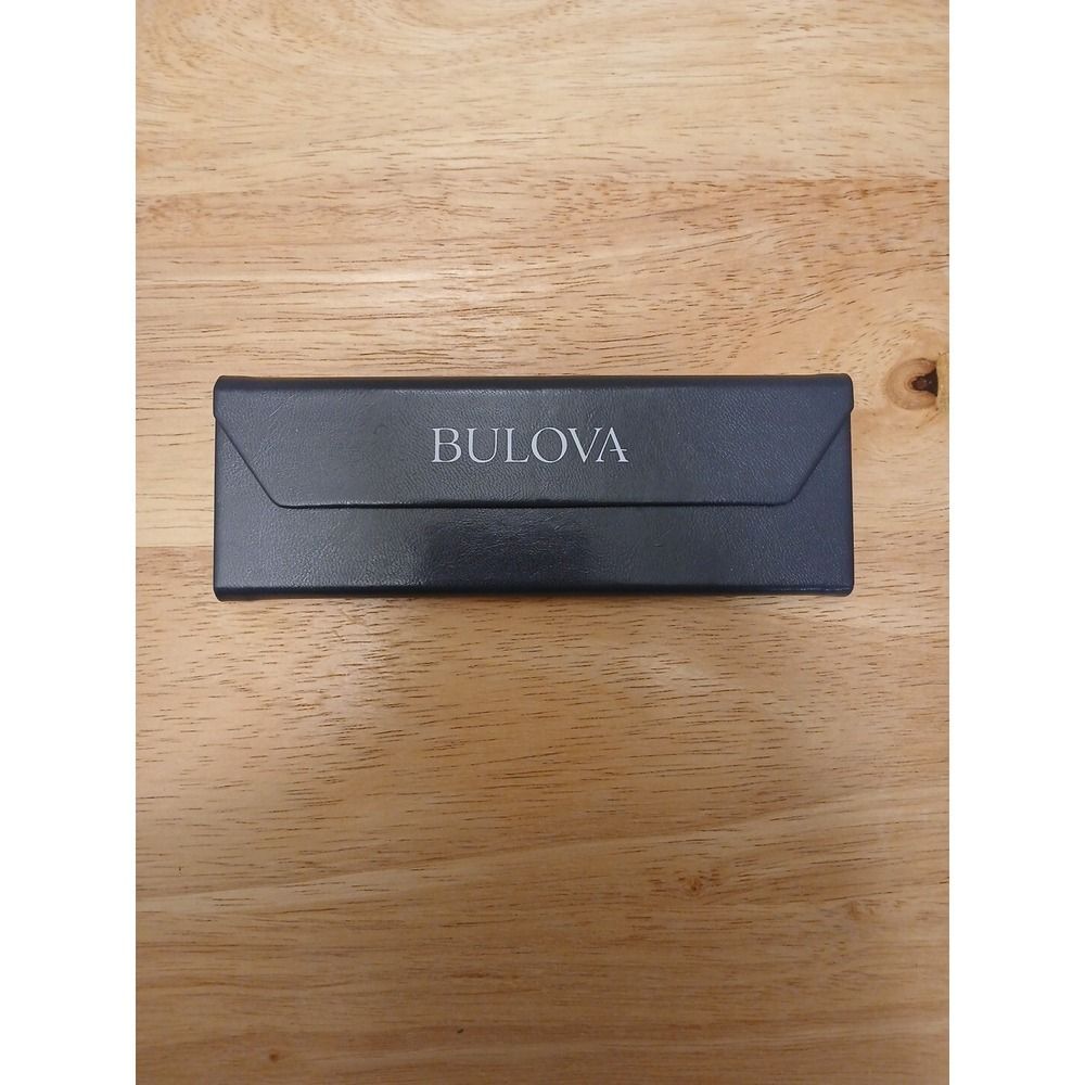 Bulova Black Triangular Folding Eyeglass‎ Case (Tri-Fold) Folds Flat When Empty